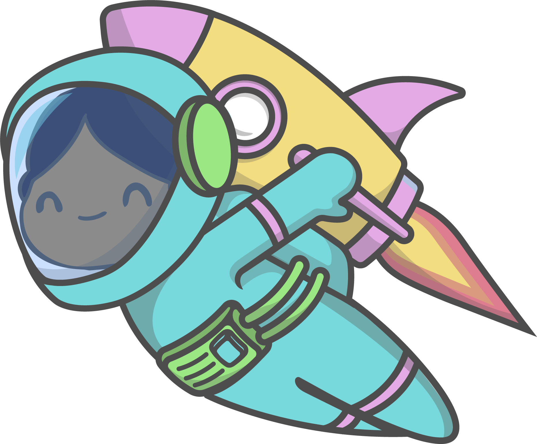 Rockie, the MyPlace astronaut character who guides the Preschool class