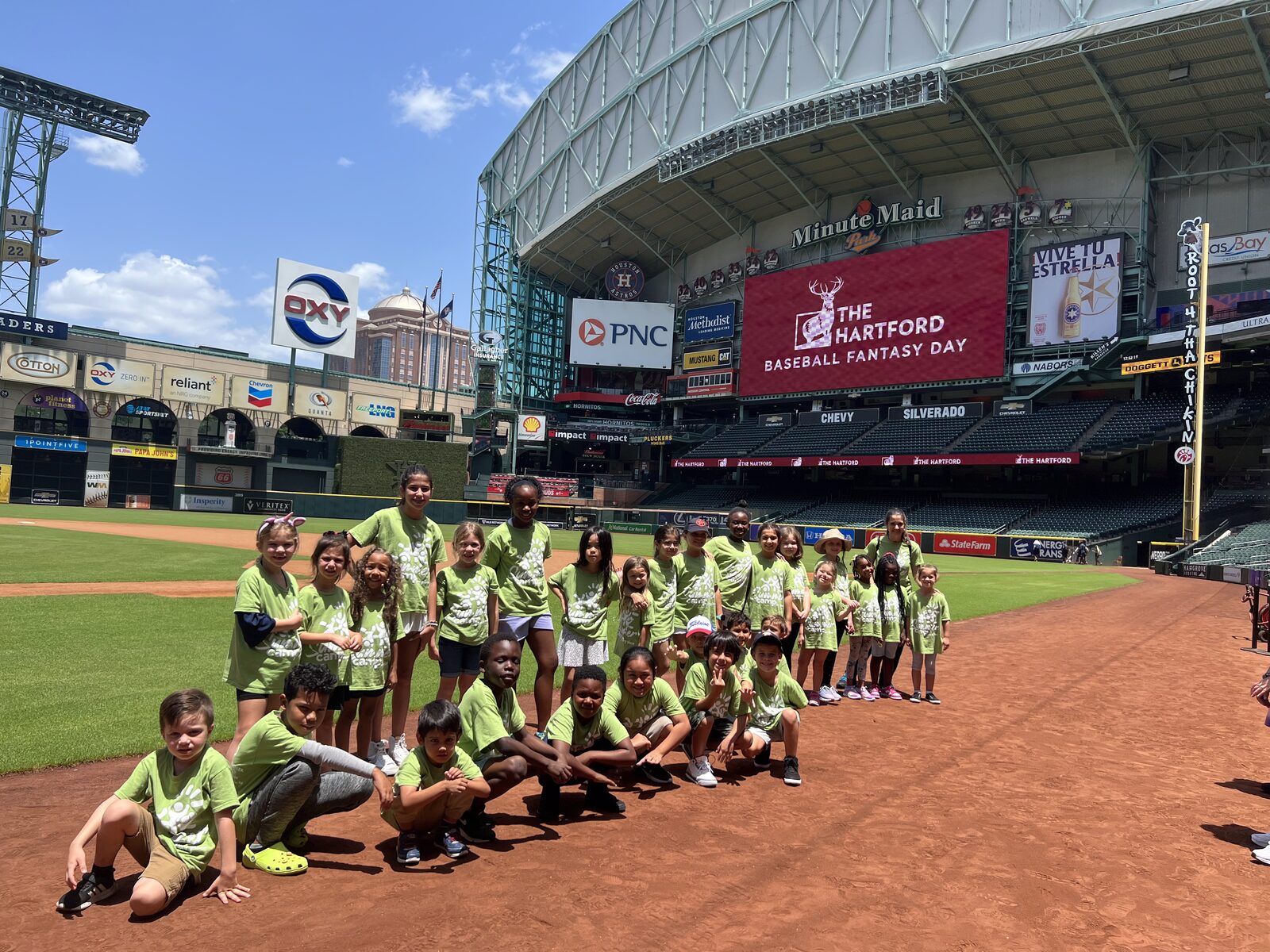 MyPlace summer campers at the ballpark, Katy TX