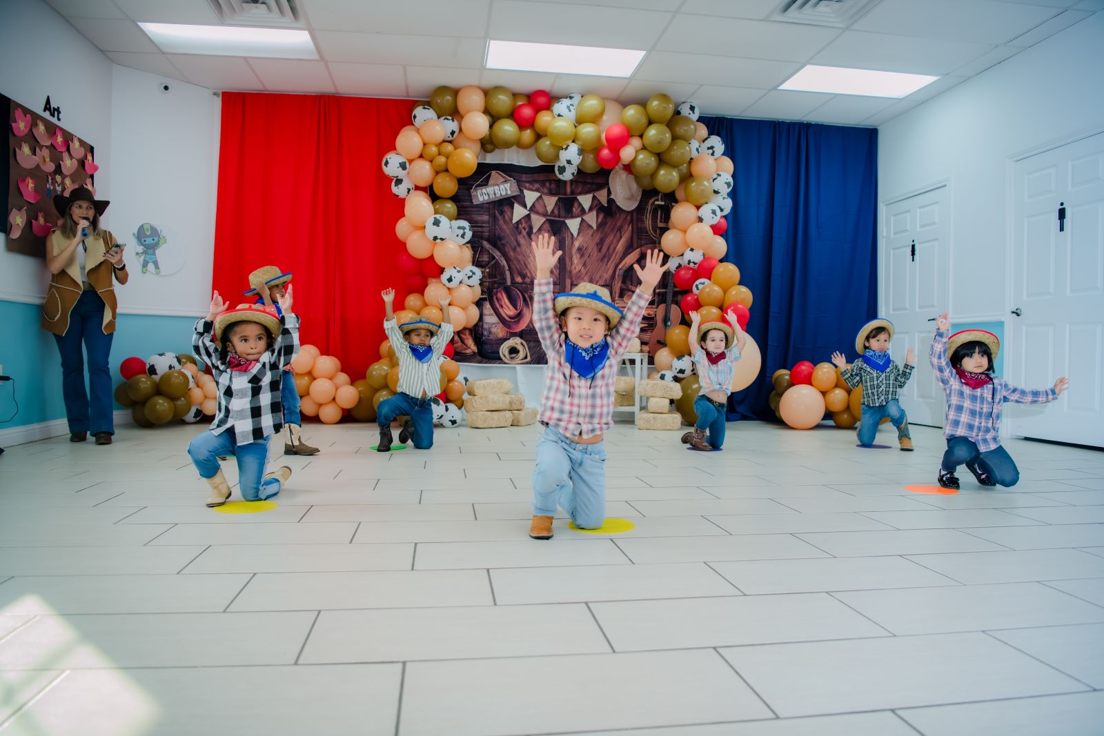 Children performing at a MyPlace spring recital