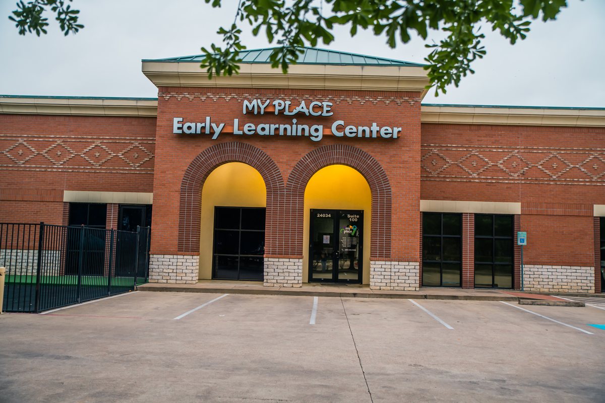 The bright, character-themed lobby at MyPlace Cinco Ranch in Katy, TX